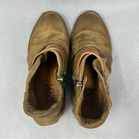 A.S. 98 Bryan Distressed Tan Leather Ankle Boots, Women’s Size EU 36/US 5.5-6. - Picture 9 of 12